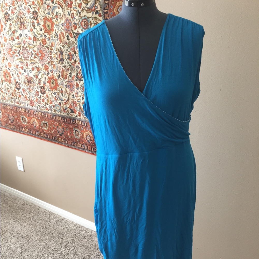 Reversible faux wrap dress